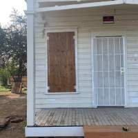 Boarded up window